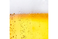 Beer bubbles in glass